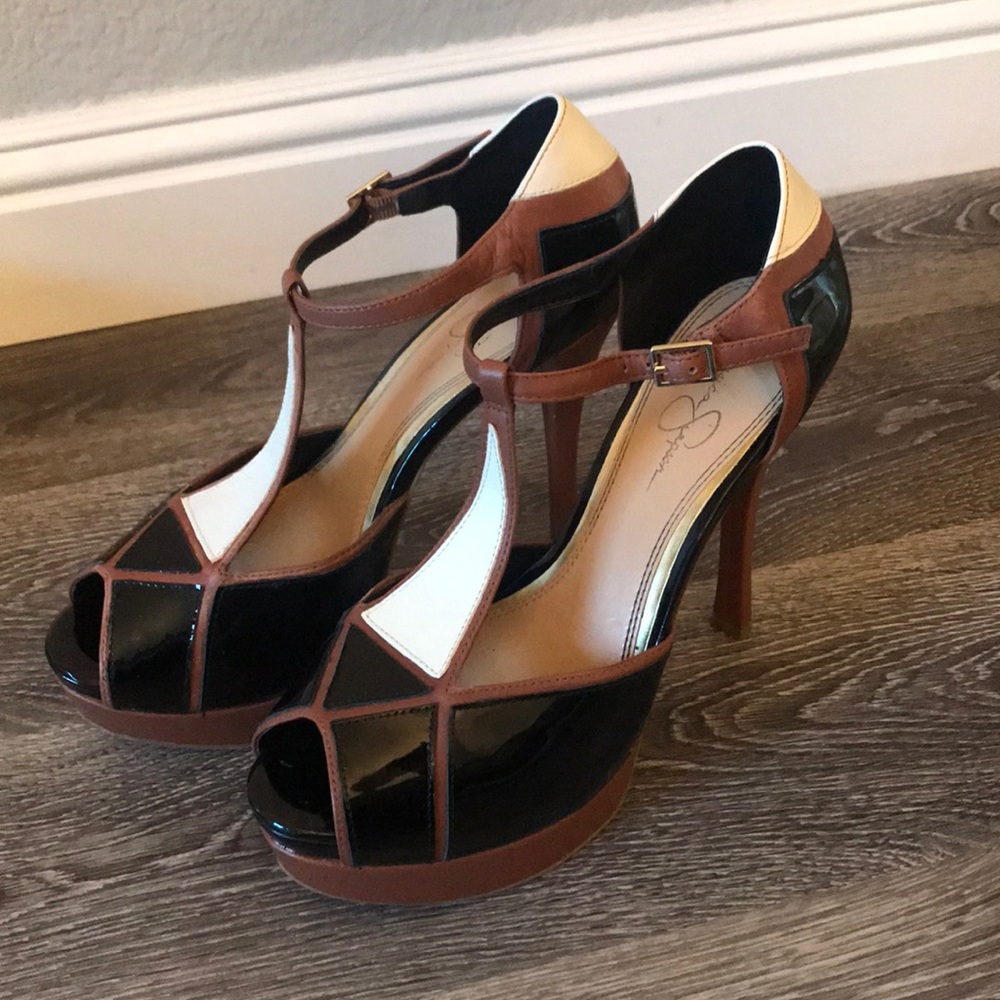 Jessica Simpson peep toe heels